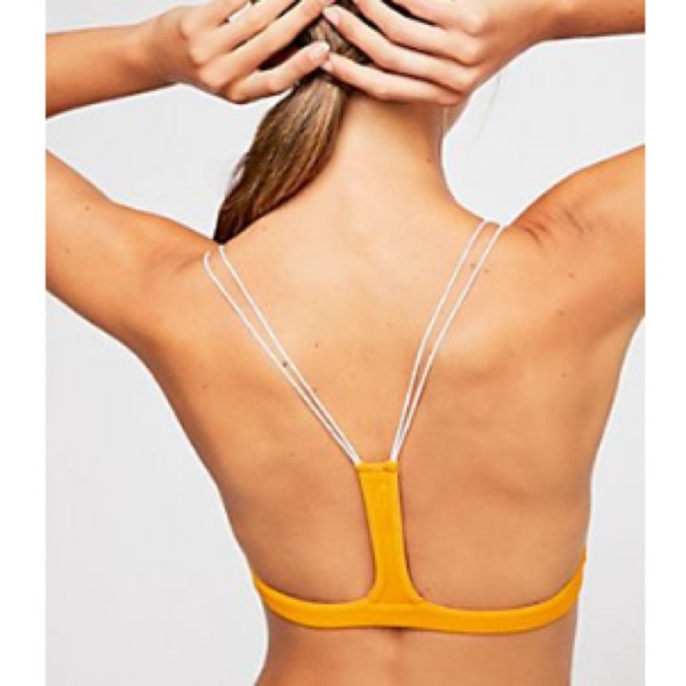 Free People Mustard Skinny Strap Bralette